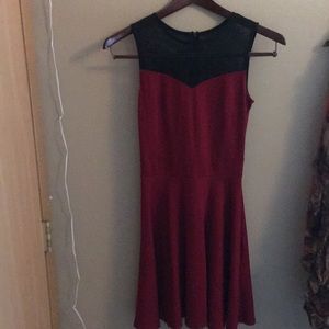 Deep red dress. Size small. Above knee.